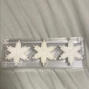 Crate & Barrel Snowflake Candles